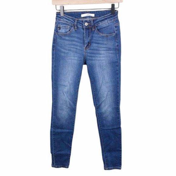 KanCan Mid-Rise Skinny Jeans Medium Wash Denim Style KC11214D Women's Size 24 - Picture 1 of 9